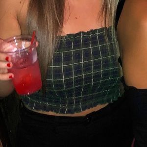 Plaid tube top pacsun